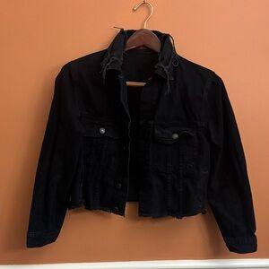 Signature8 Distressed Black Jean Jacket